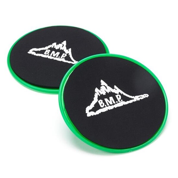 Black Mountain Products Black Mountain Products Sliders Green Green Core Exercise Sliders with Gliding Discs - Set of 2 Sliders Green - main